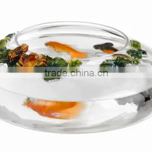 RORO Enamel Crystal Glass Fish Tank Fashion Design Clear Glass and Metal Fish Tank Hot Selling thumbnail-1