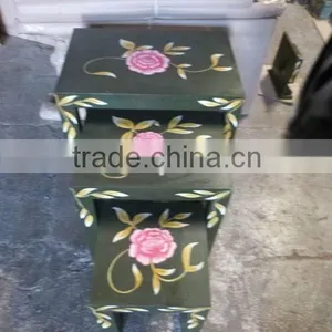 VINTAGE HAND PAINTED NESTING STOOL thumbnail-1