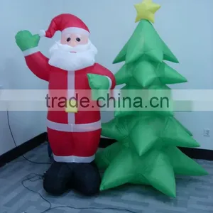 Inflatable Santa With Tree thumbnail-1
