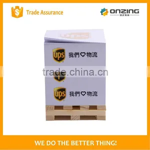 UPS Wood Free Paper Sticky Note Cube With Wooden Pallet for Promotion thumbnail-3