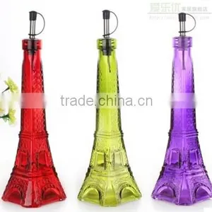 Eiffel Cramp Iron Design Glass Oil Bottle With SS Lid thumbnail-1