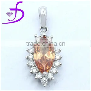 Zircon Jewellery 925 Pendant Sterling Silver Marquis Zirconia Pendant thumbnail-1