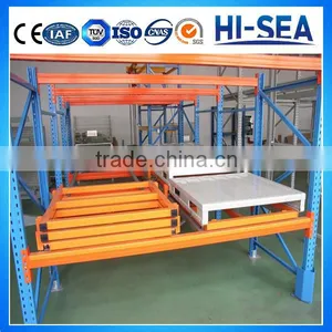 CE Warehouse Steel Rack Cold Storage Push Back Pallet Racking System thumbnail-1