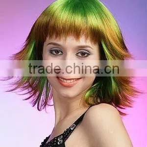 Fashion Green Color Hair Wigs, St Patrick's Day Hair Wigs. Costume Hair Wigs thumbnail-2