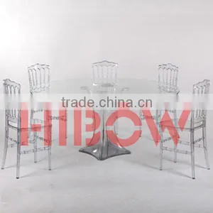 Dining Glass Table Round Table With Chairs thumbnail-1
