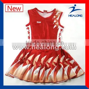 100% Polyester Mesh Professinal Dri-fit Netball Uniforms thumbnail-1