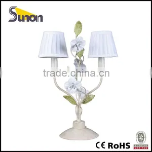 2 Lights Wrought Iron Decorative Bedroom Modern Table Lamp thumbnail-1