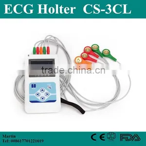 2016 Hospital Clinic 24 Hours CS-3CL Cardiac Heart Monitor 3/12 Channel ECG Holter Monitor With Free Software-Shelly thumbnail-1