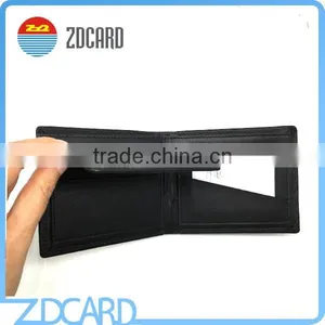 Custom Black RFID Blocking Leather Wallet for Man thumbnail-3