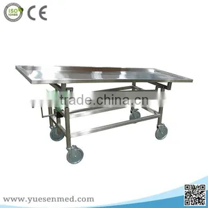 YSTSC-2C 304 Stainless Steel With Cover Mobile Corpse Removal Trolley Mortuary thumbnail-5
