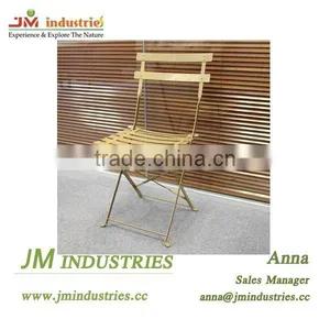 Iron Folding Bistro Chair thumbnail-1
