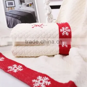 Cotton Embroidery Snowflake Bath Towel Set thumbnail-2