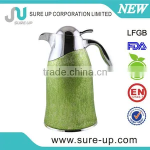 New Style High Quality Luxury Arabic Antique Metal Brass Copper Turkish Thermos Vacuum Coffee Pot Set Inner Glass thumbnail-6