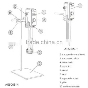 AE500S-P (70G) Infinite Speed Control Laboratory High-shear Emulsifying Machine thumbnail-3