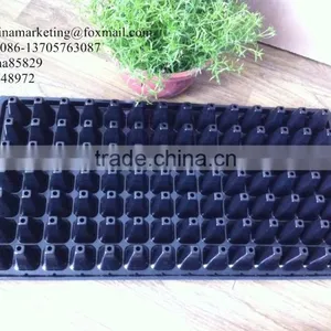 Custom High Quality Black Shining 98 Cell Plastic Nursery Pots Seed Trays for Flower Propagation thumbnail-3