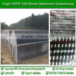 200 Micron 5-year Use Life and UV Stabilized 100% Virgin HDPE Plastic Film for Agricultural Mushroom Tunnel Greenhouse Used thumbnail-1