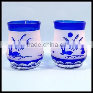 Custom Sandblasting Cute Rabbit Glass Tumbler Drinking thumbnail-1
