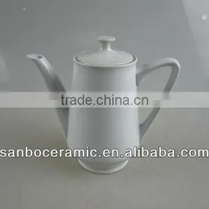 White Wholesale Ceramic Porcelain Teapot With Lid, Large Size thumbnail-1