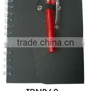New Design Recycled Spiral Paper Notepad With Plastic Pen thumbnail-1