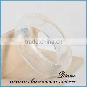 Wholesale High Quality Bangle Eco Friendly Real Dried Pressed Flower Resin Bracelet for Women thumbnail-1