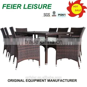 Outdoor Rattan/wicker Furniture Wrought Iron Garden Table Chair thumbnail-2