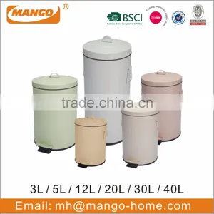 Hot Sale White Round Pedal Kitchen Waste Bin thumbnail-5