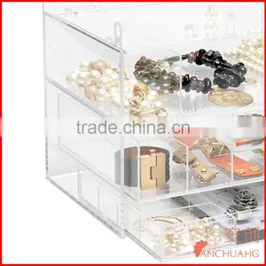 Large Desk Acrylic Jewelry Organizer Display Box thumbnail-2