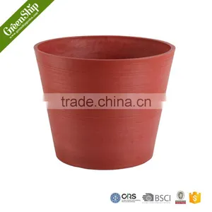Green Plastic Wood Stone UV Protective Large Garden Decorative Plain Surface Planters thumbnail-3