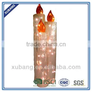 High Quality LED Whiteness Fiberglass Christmas Candle Light thumbnail-1
