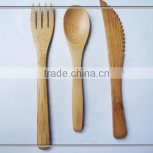 MINI Wooden Flatware Sets Fork Spoon Knife thumbnail-3