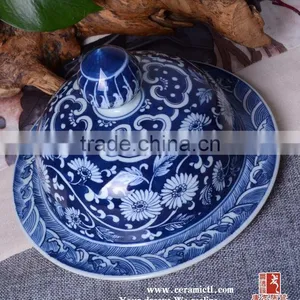Customized Blue and White Porcelain Hand Painted Dragon Temple Ginger Jars thumbnail-3