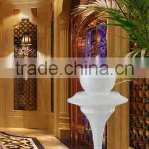 Simple Saucer Shape Fiber Glass Water Fountain With Led Ball thumbnail-3