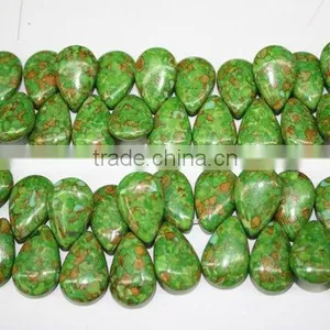 Wholesale 17*25MM Drop Green Natural Turquoise thumbnail-1