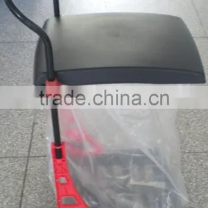 80L Multi-function Garden Rubbish Cart With Plastic Bag, Waste Cart, TROLLEY WHEELIE RUBBISH BIN TRUCK DISPOSAL BAG thumbnail-4