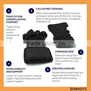 Gym Crossfit Gloves With Wrist Support, Hand Grip Gloves, Cross Training Gloves For Fitness Weight Lifting Gloves thumbnail-5
