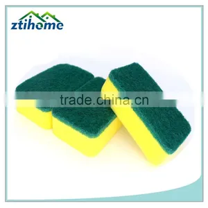 Different Rectangle Kitchen Green Scouring Pad With Yellow Sponge thumbnail-4