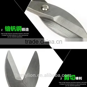 Berrylion USA Type Tin Snips 300mm CR-V Sharp Tin Snips thumbnail-2