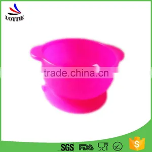 FDA Standard Food Grade Heat Insulation Red Cute Silicone Baby Bowl thumbnail-1