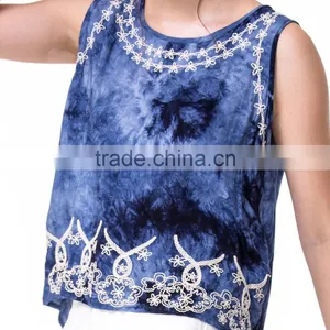 Domin Fashion Latest Embroidery Ladies Tank Tops thumbnail-2