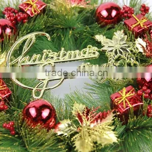 HFR-T331 Plastic Indoor Christmas Wreaths 2014 Wholesale Artificial Christmas Wreaths thumbnail-3