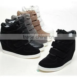 2ssd0528 Hidden Wedge Heel 3 Hook and Loop Belted Sneakers Top Quality Comfortable thumbnail-1