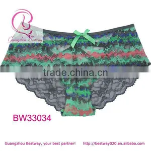 Sexy Briefs Full Transparent Lace Colorful Butterfly Briefs thumbnail-1
