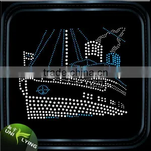 Bling Beatiful Custom Boat Rhinestone Design Iron On Transfer Templates thumbnail-1