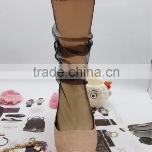 WS-14 Glitter Mesh Socks Women Fashion Silk Female Meias Shiny Harajuku Soft Ladies Socks thumbnail-6