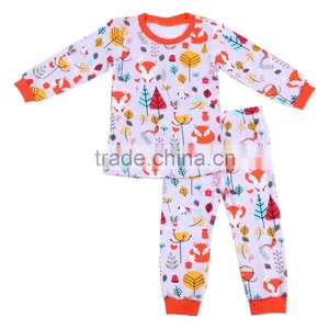 Hot Sale Children Boutique Clothing Printed Kids Pajamas Children Pajamas Fall &winter Kids Outfits thumbnail-5