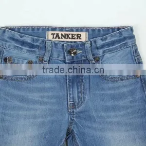 Boys Light Blue OEM/Wholesale HIGH-END100% Cotton Jeans Kids Fashion Denim Blue Jean thumbnail-3