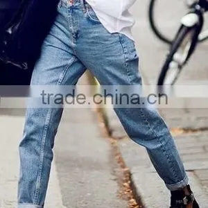 Runwaylover EY0624P Europe And American Style 2017 Ladies High Waist Vintage Denim Jeans thumbnail-1
