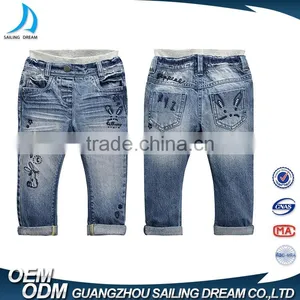 Wholesale High Quality Children Jeans Pants Spring and Autumn New Kids New Pattern Jeans With Embroidery Decoration thumbnail-3