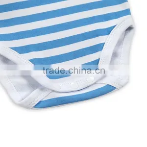 2017 Navy Style Wholesale Baby Romper Blue & White Stripes Pattern Long Sleeves Onesie Baby Bodysuit Jumper thumbnail-4