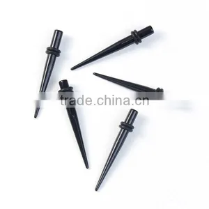 3mm Acrylic Ear Stretcher Expander Tapers Black Ear Taper Expander thumbnail-1